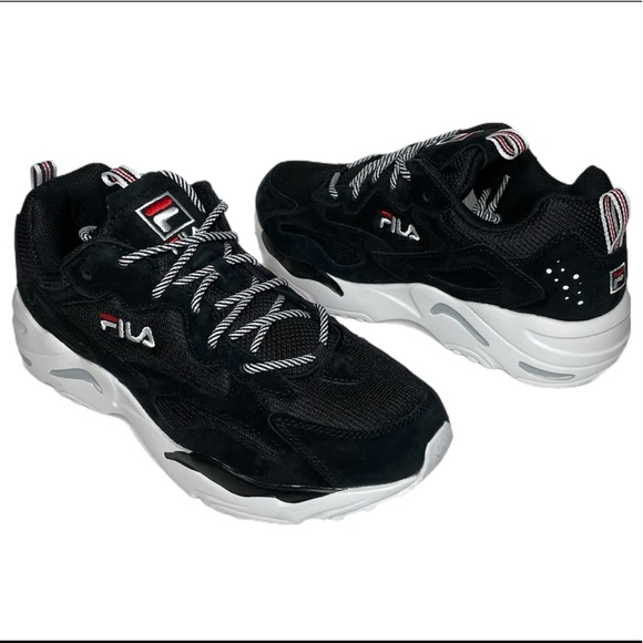 Fila Mens Ray Tracer Black/White Lifestyle Running - Picture 6 of 7